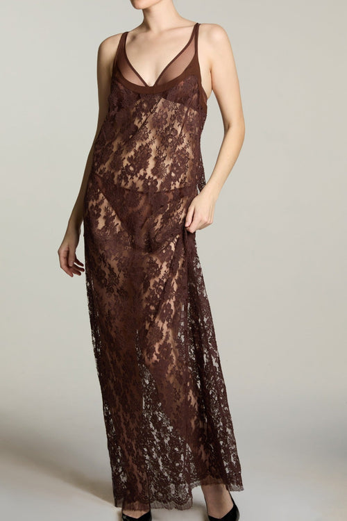 Je m'appelle Sophie Long Dress in Brown - I.D. Sarrieri