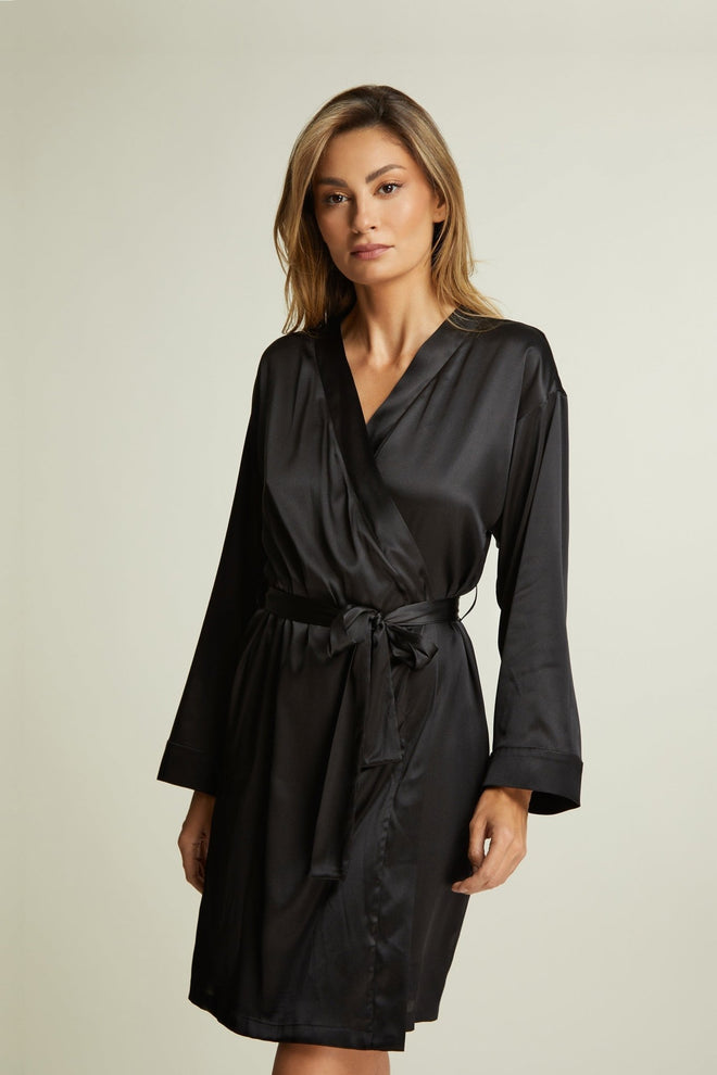 Lombard Street Mini Robe in Black - I.D. Sarrieri