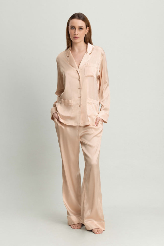 Lombard Street Pyjama Set in Beige - I.D. Sarrieri
