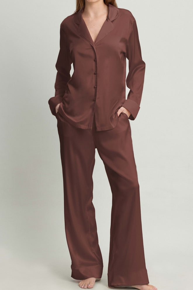 Lombard Street Pyjama Set in Chocolate - I.D. Sarrieri