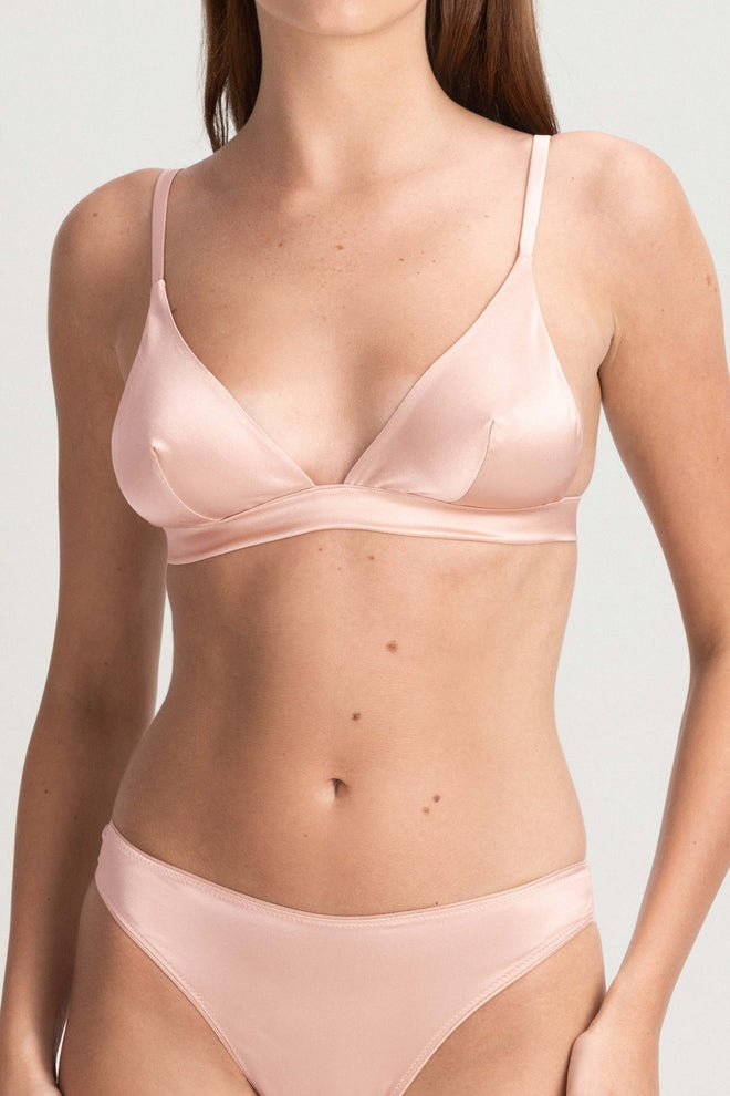 Lombard Street Soft Triangle Bra in Pale Pink - I.D. Sarrieri