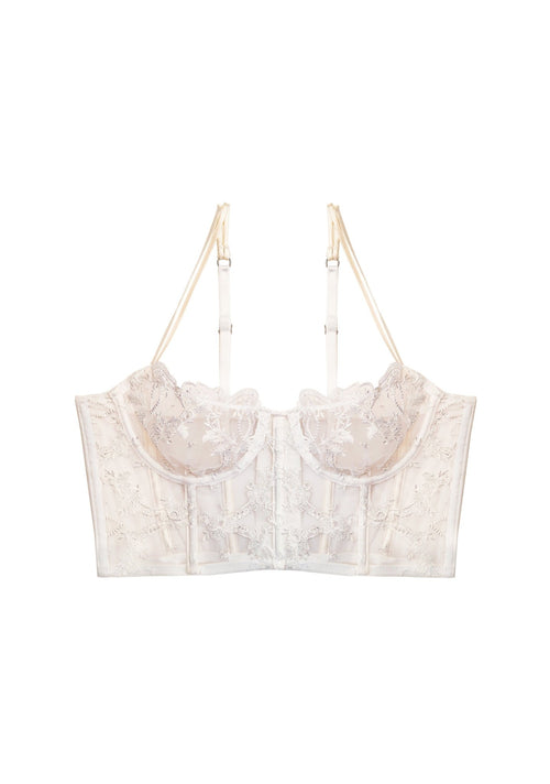 Loulou Underwired Bustier in White - I.D. Sarrieri