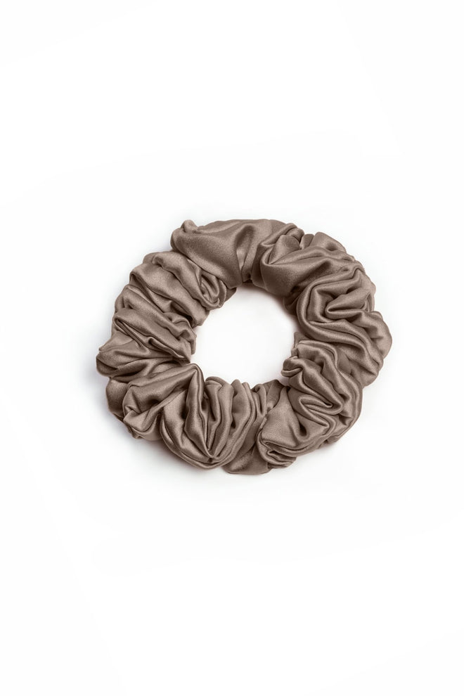 Maria Narrow Scrunchie in Taupe - I.D. Sarrieri