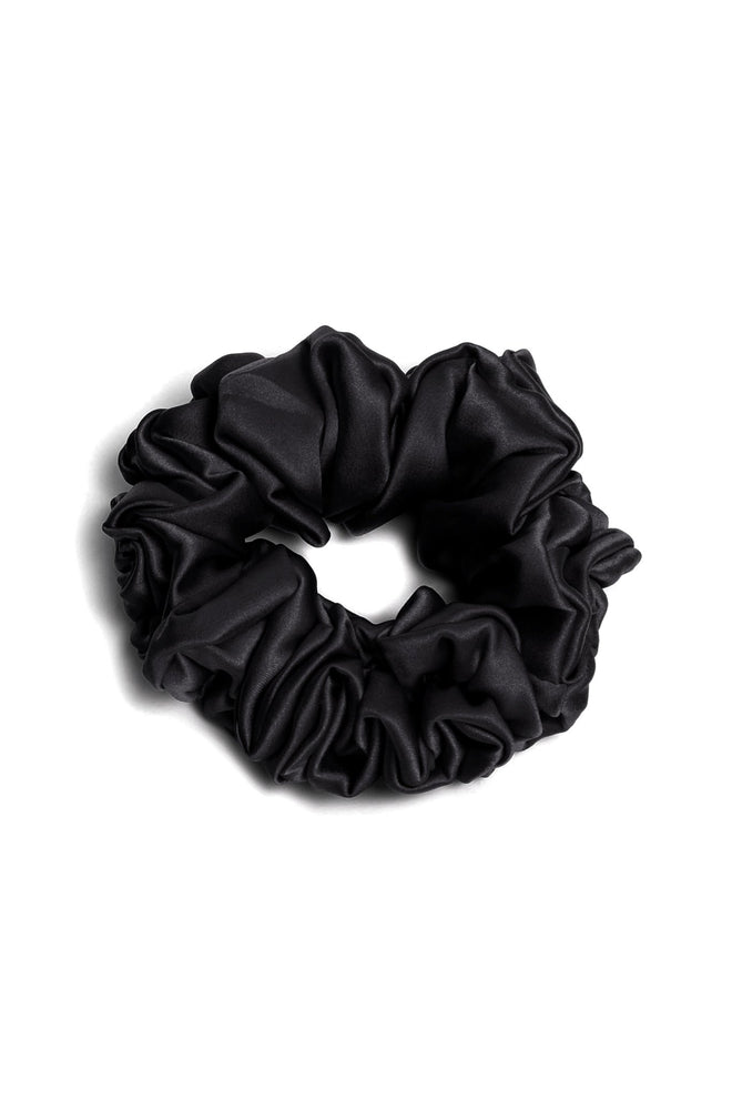 Maria Wide Scrunchie in Black - I.D. Sarrieri