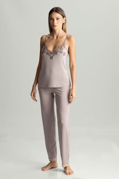 Midmorning Moments Long Pants in Taupe - I.D. Sarrieri