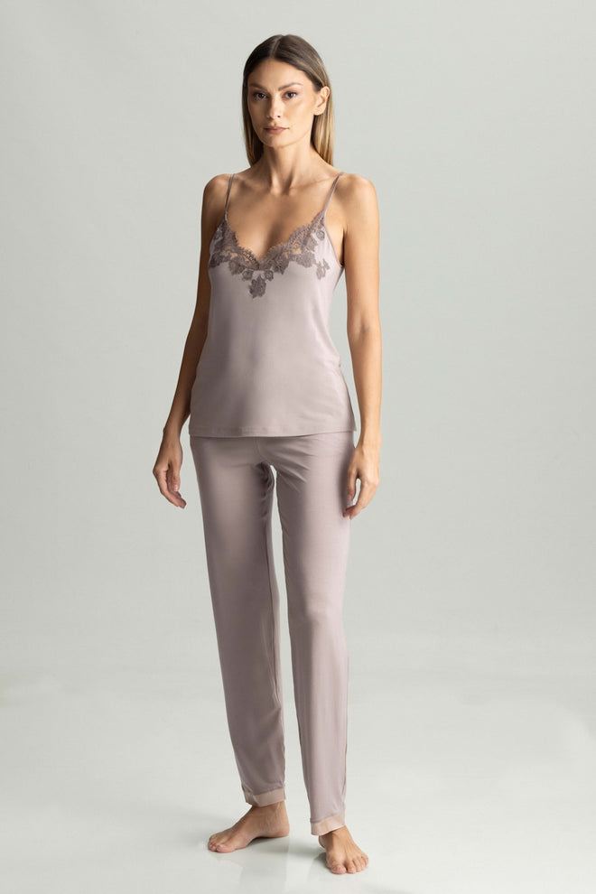 Midmorning Moments Long Pants in Taupe - I.D. Sarrieri