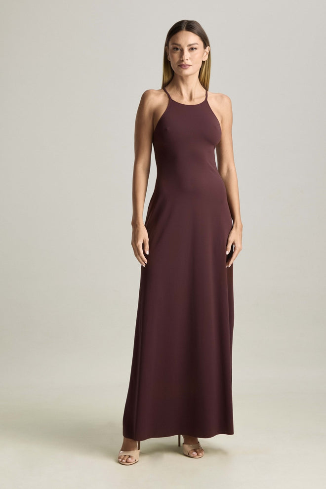 Moonbeam Long Dress in Chocolate - I.D. Sarrieri