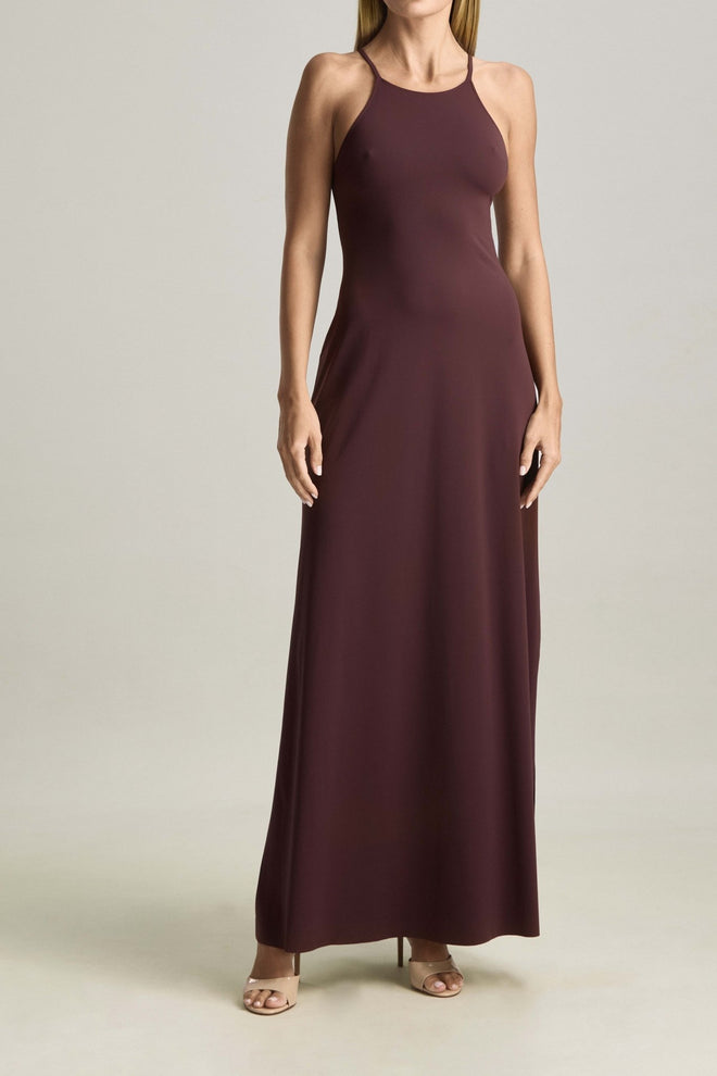 Moonbeam Long Dress in Chocolate - I.D. Sarrieri