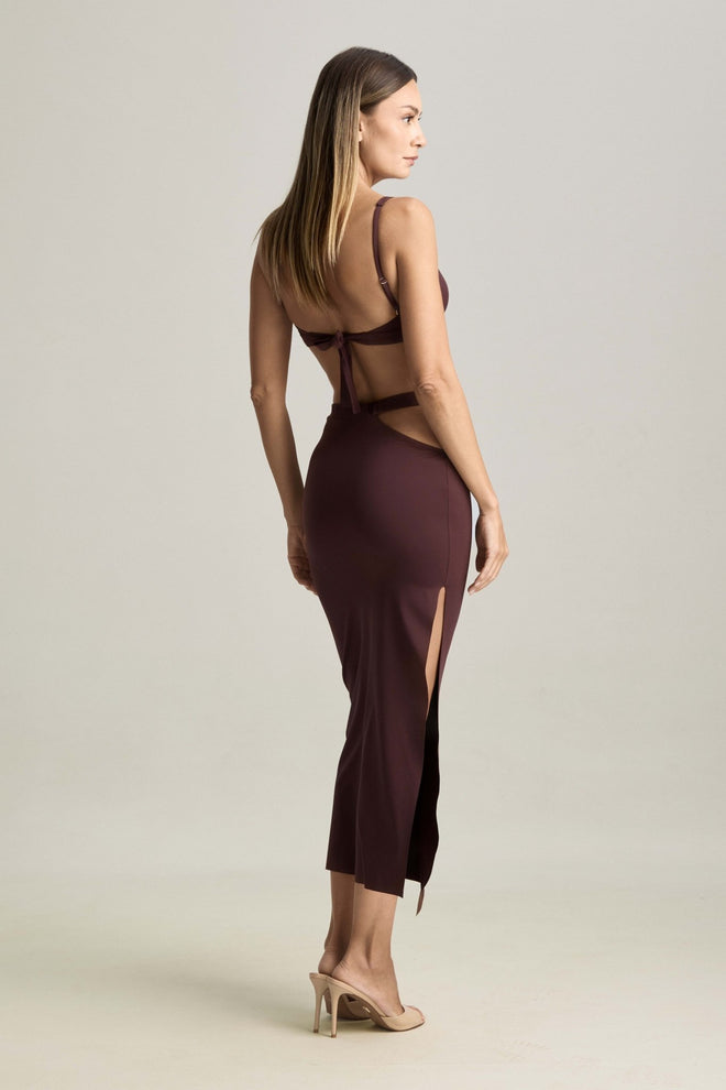 Moonbeam Midi Skirt in Chocolate - I.D. Sarrieri