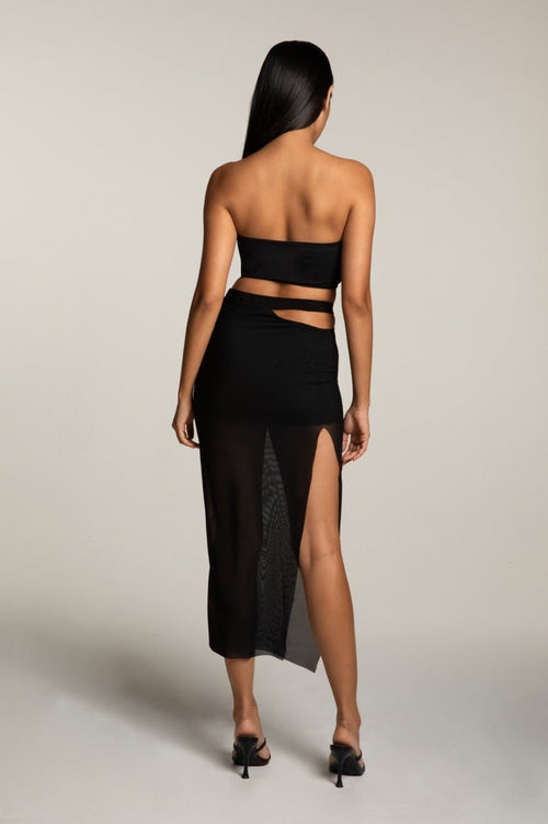 New York Cut Out Skirt in Black - I.D. Sarrieri