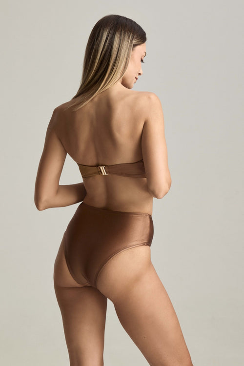 Orion High Waisted Bikini Bottoms in Light Bronze - I.D. Sarrieri