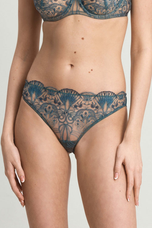 Parisian Mystique Brazilian Brief in Teal