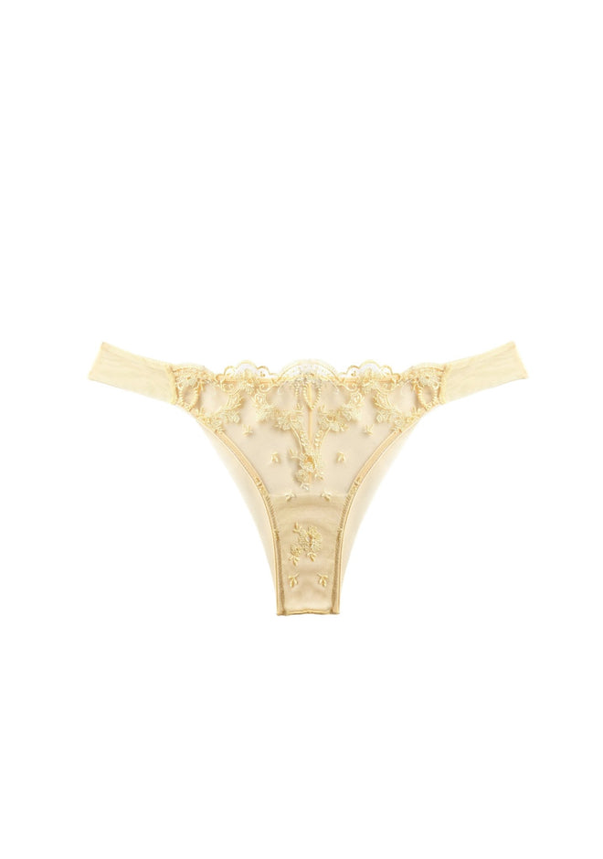 Petal Bloom Thong In Yellow - I.D. Sarrieri