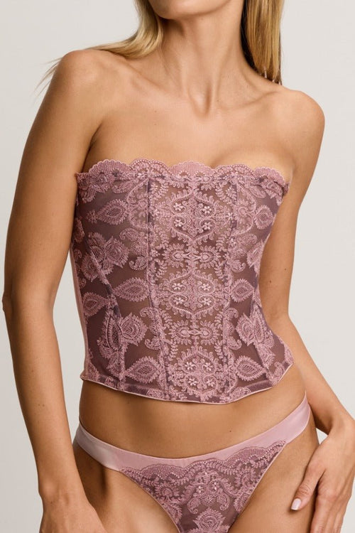 Porcelain Strapless Bustier in Vintage Pink - I.D. Sarrieri
