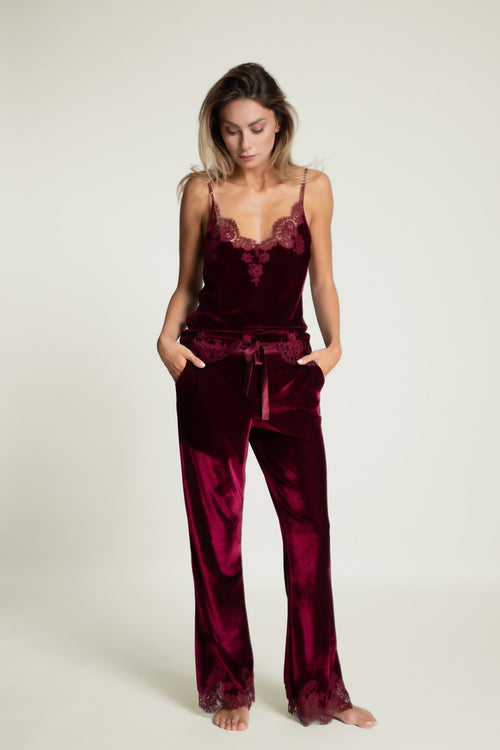 Rose Imperial Pants in Wine - I.D. Sarrieri