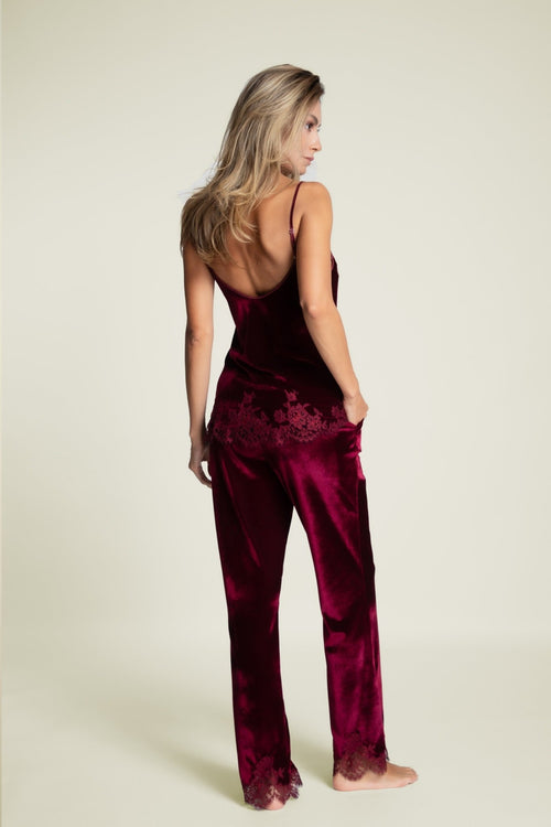 Rose Imperial Pants in Wine - I.D. Sarrieri
