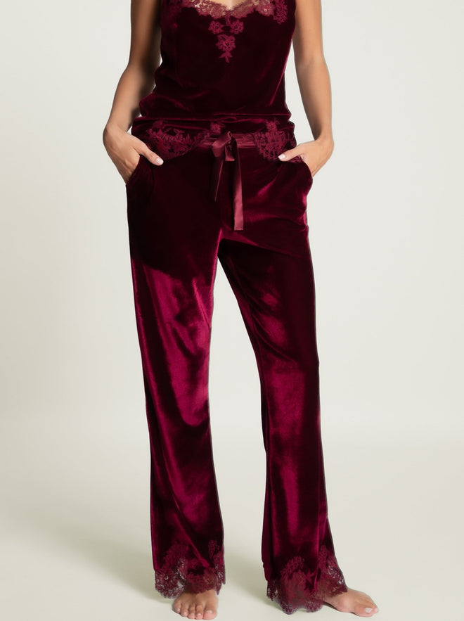 Rose Imperial Pants in Wine - I.D. Sarrieri