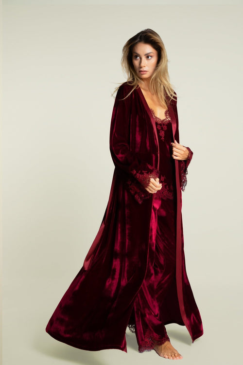 Rose Imperial Top in Wine - I.D. Sarrieri