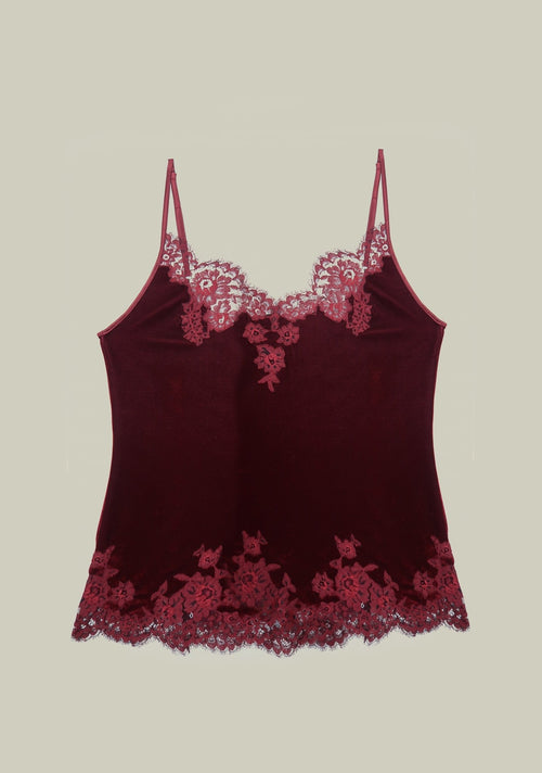 Rose Imperial Top in Wine - I.D. Sarrieri