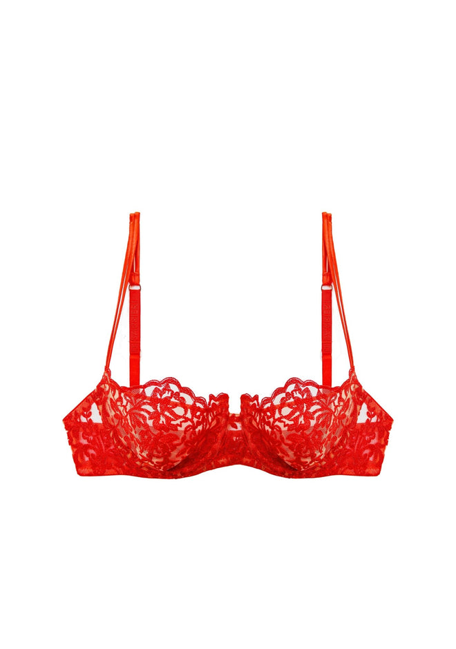 Royal Jewel Balconette Bra in Red - I.D. Sarrieri