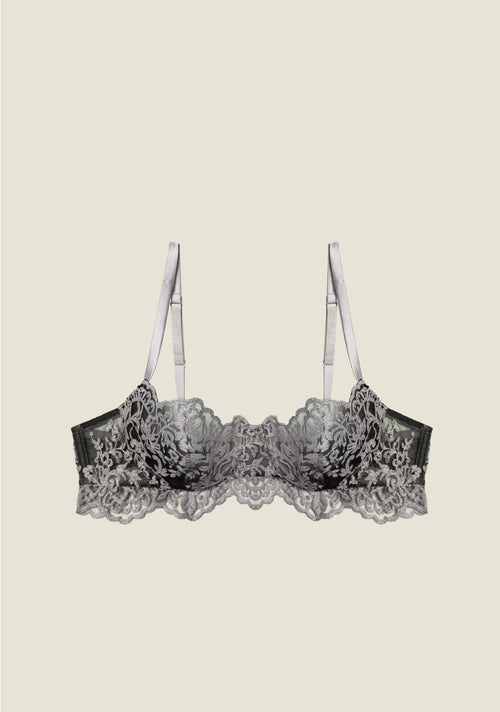 Royal Jewel Longline Balconette Bra in Silver - I.D. Sarrieri
