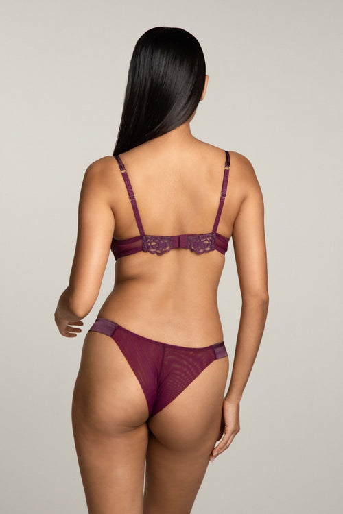 Royal Jewel Padded Push Up Bra in Dark Violet - I.D. Sarrieri
