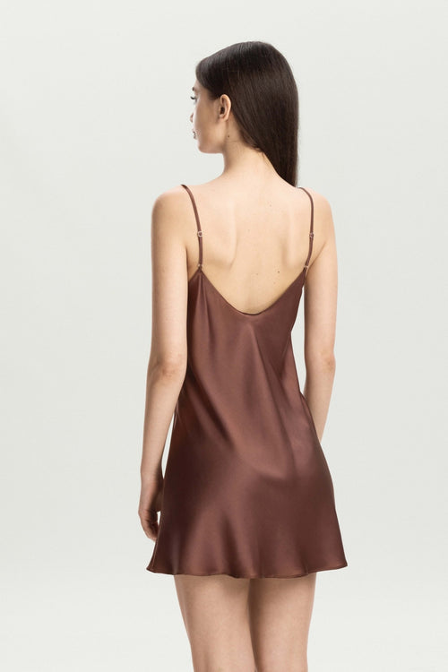 Royal Jewel Short Chemise in Chocolate - I.D. Sarrieri