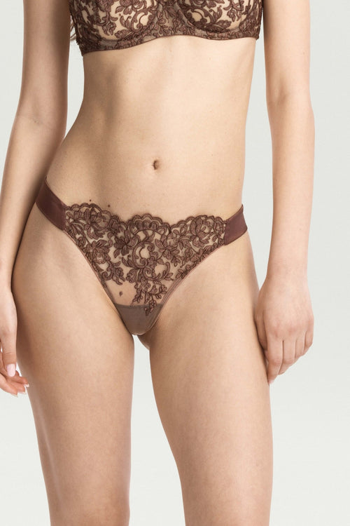 Royal Jewel Thong in Chocolate - I.D. Sarrieri