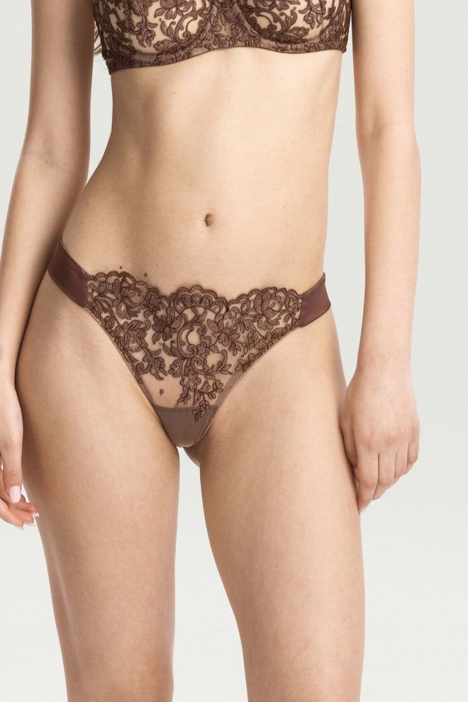 Royal Jewel Thong in Chocolate - I.D. Sarrieri