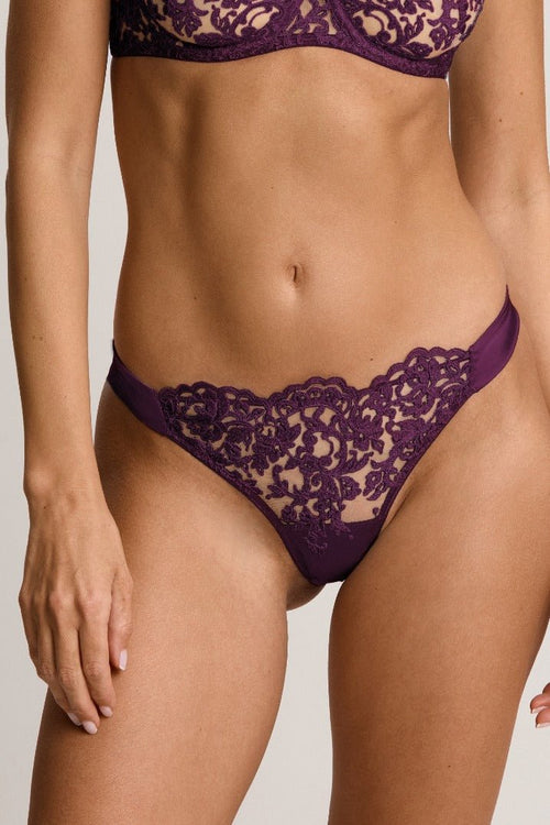 Royal Jewel Thong in Dark Violet - I.D. Sarrieri