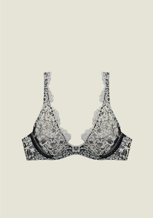 Royal Jewel Underwired Triangle Bra in Silver - I.D. Sarrieri