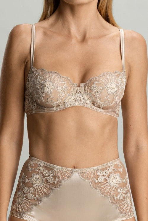 Sonnet of Love Balconette Bra in Light Gold - I.D. Sarrieri
