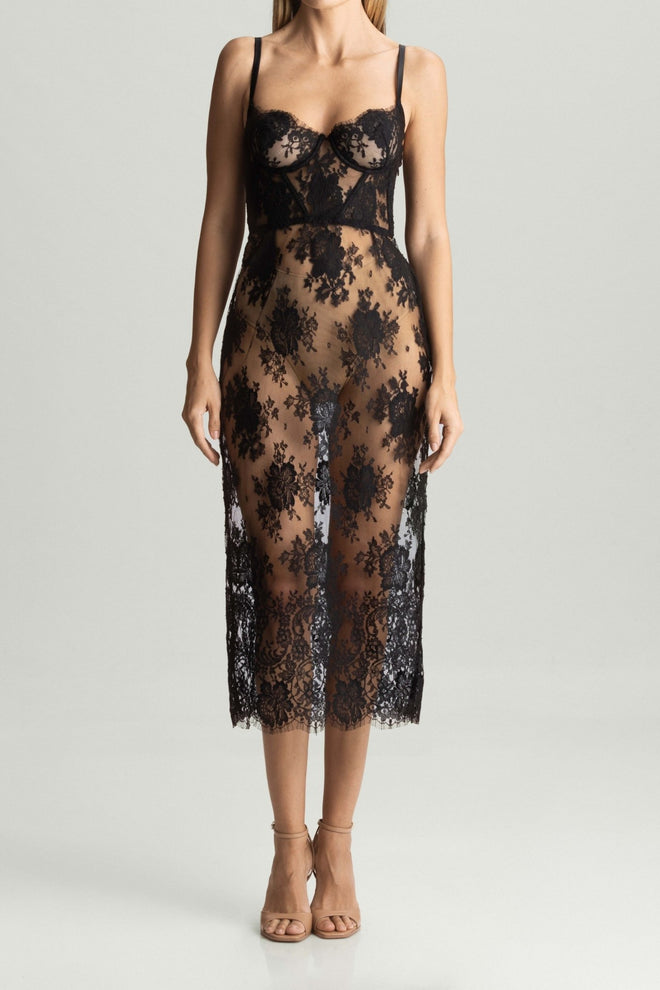 Tokyo Evenings Bustier Dress in Black - I.D. Sarrieri