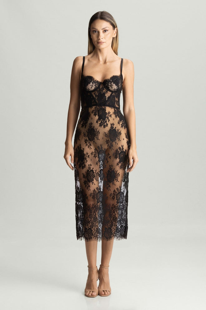 Tokyo Evenings Bustier Dress in Black - I.D. Sarrieri