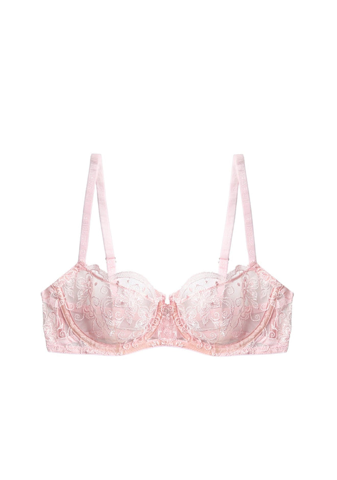Tubereuse Blanche Balconette Bra in Baby Pink - I.D. Sarrieri