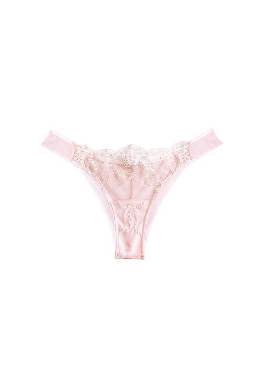 Tubereuse Blanche Thong in Baby Pink - I.D. Sarrieri