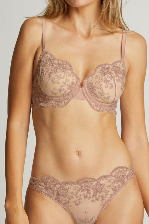 Tubereuse Blanche Underwired Bra in Cocoa - I.D. Sarrieri