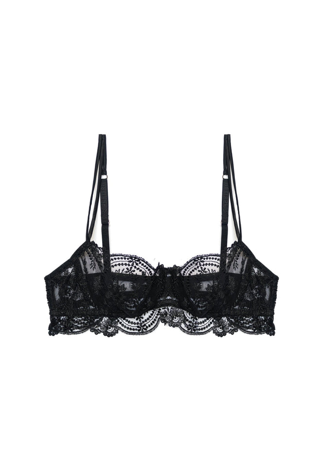 Tuscan Holiday Longline Balconette Bra in Black - I.D. Sarrieri