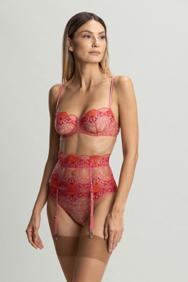 Venetian Glass Suspender Belt in Tea Rose - I.D. Sarrieri