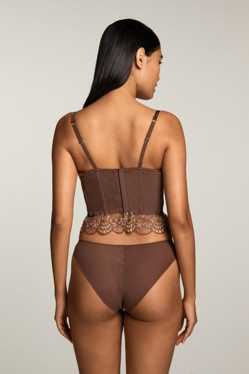Venetian Glass Underwired Bustier in Mocha Mousse - I.D. Sarrieri